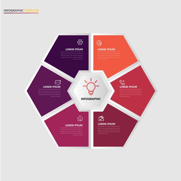 Vektor vektor infographik berichtsvorlage mit symbolen