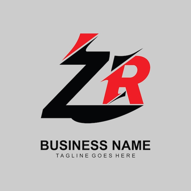 Vektor-initial zr rz z r monogramm-logo-vorlage auf anfangsbuchstaben-ikonen-logo