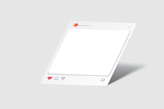 Vektor-Interface-Mockup für Social-Frame-Mobile-App-Seitenvorlage für den Benutzerkarussell