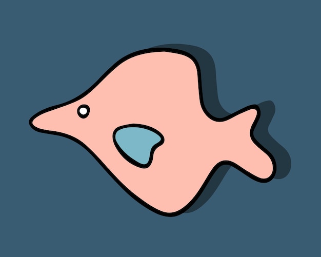 Vektor-isolierte Abbildung von Fischen
