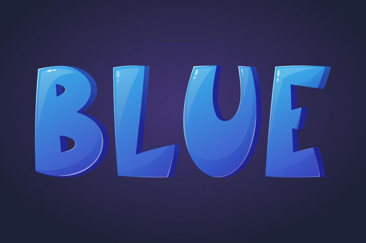 Vektor vektor-isolierte inschrift wort blaue zeichentrickfilm lustige handgezeichnete schrift