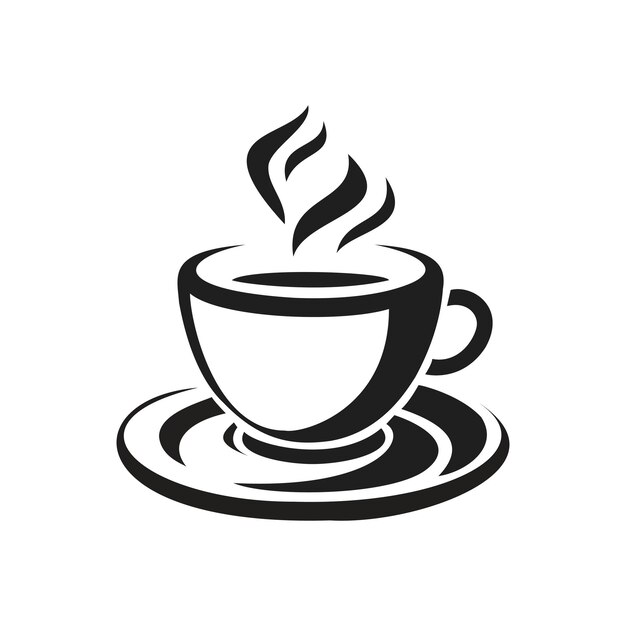 Vektor vektor kaffeetasse logo-design