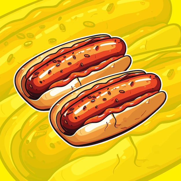 Vektor vektor köstlicher hot dog