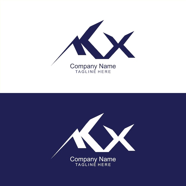 Vektor vektor kreativer buchstabe kx modernes monogramm-logo