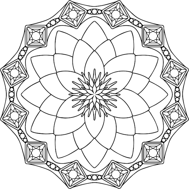 Vektor kreatives kostenloses Mandala-Wahlwiederholungsdesign und dekorative Mandala-Kunst