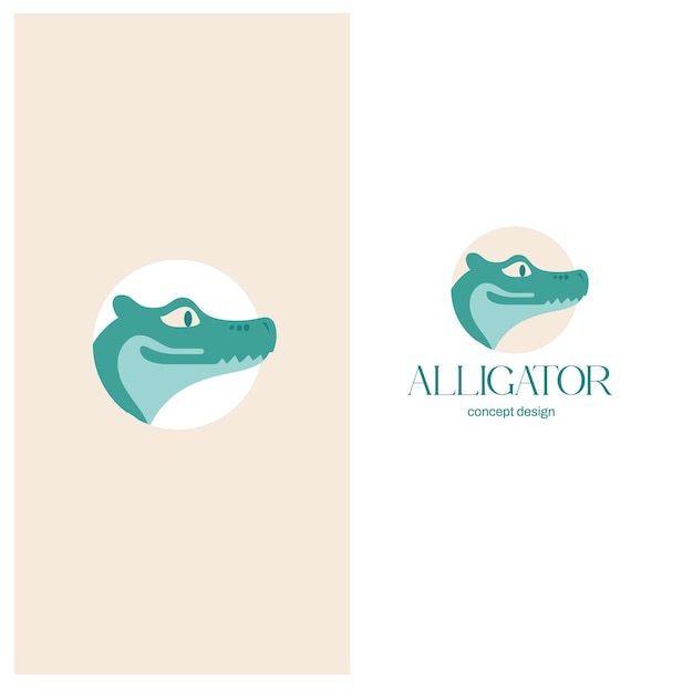 Vektor-krokodil-logo, tier-logo, alligator-logo, modernes reptilien-logo, vektor-logo-vorlage