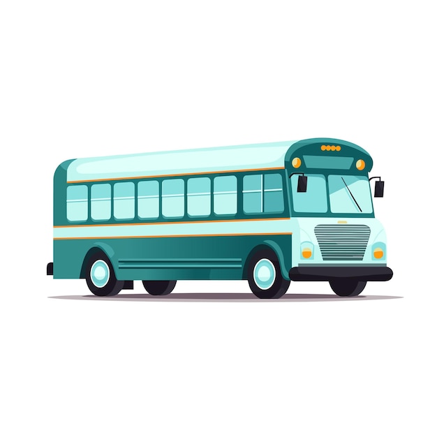 Vektor-Leere Türkis-Schulbus-Design Zurück zur Schulillustration