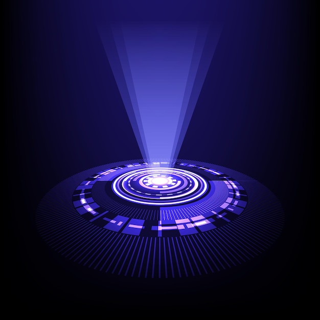 Vektor-Lichtquellen, Konzertbeleuchtung, Bühnenstrahler, Set. Konzertstrahler mit Strahlbeleuchtung