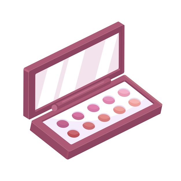 Vektor-Lidschatten-Palette Clipart Make-up-Produktillustration im Erdton-Vektor