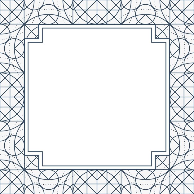 Vektor-linearer Geometrie-Hintergrund mit Rahmen