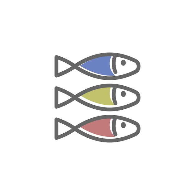 Vektor vektor-logo-design fisch-symbol-kreativität