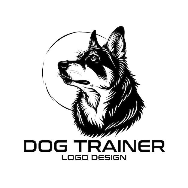 Vektor vektor-logo-design für hundetrainer