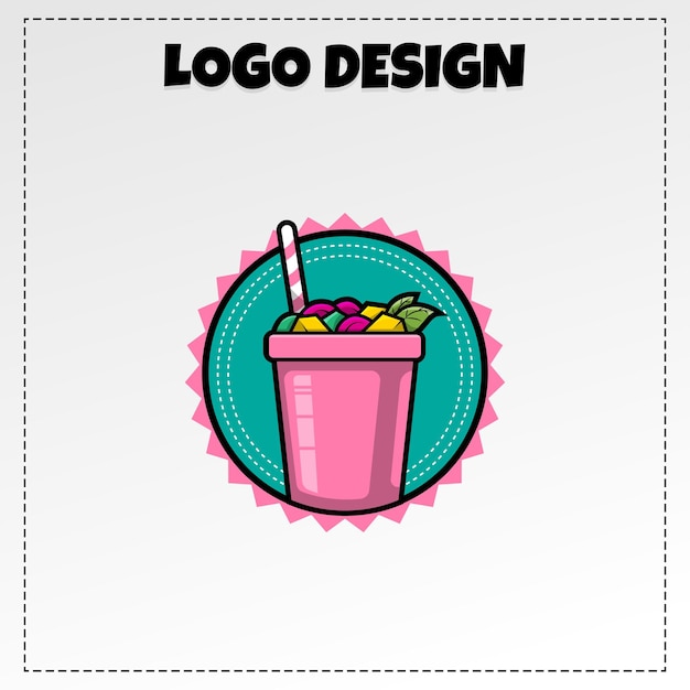 Vektor-logo-eis-frucht-illustrations-vektor-design