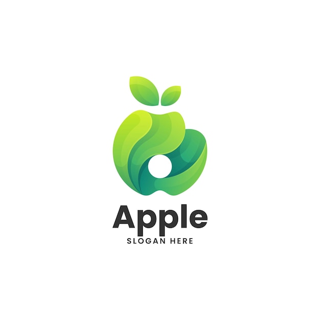 Vektor-logo-illustration apple farbverlauf bunten stil