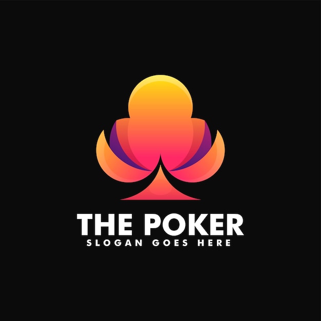 Vektor-logo-illustration die poker-steigung bunten stil