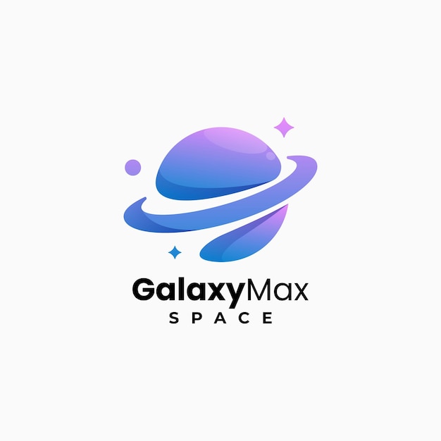 Vektor-logo-illustration galaxy max farbverlauf bunten stil