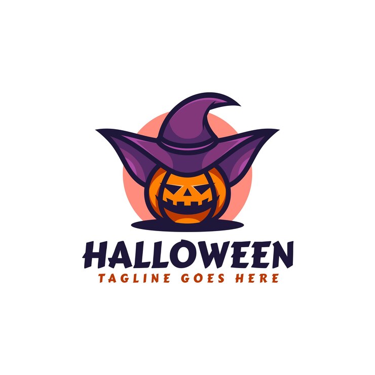 Vektor vektor-logo-illustration halloween-maskottchen-cartoon-stil