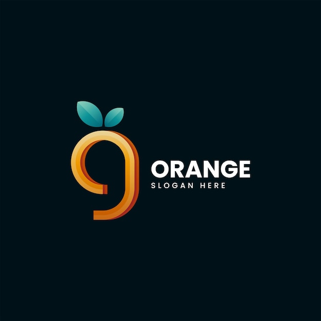 Vektor-Logo-Illustration Orange Farbverlauf bunten Stil