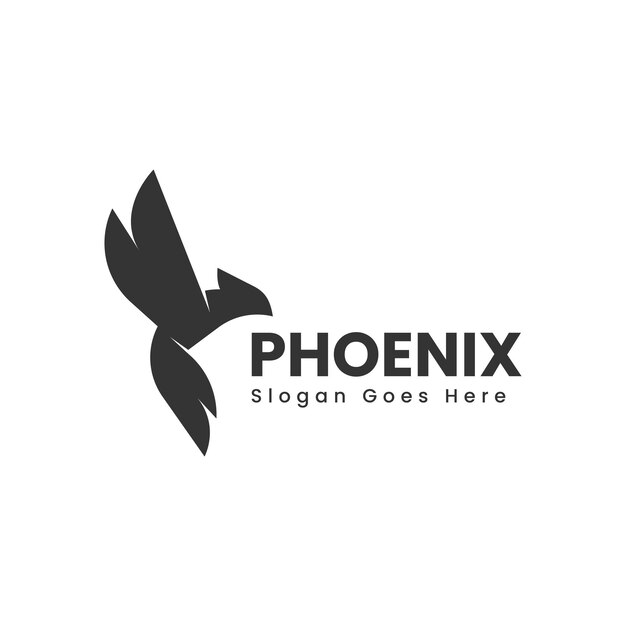 Vektor-logo-illustration phoenix gradient farbiger stil