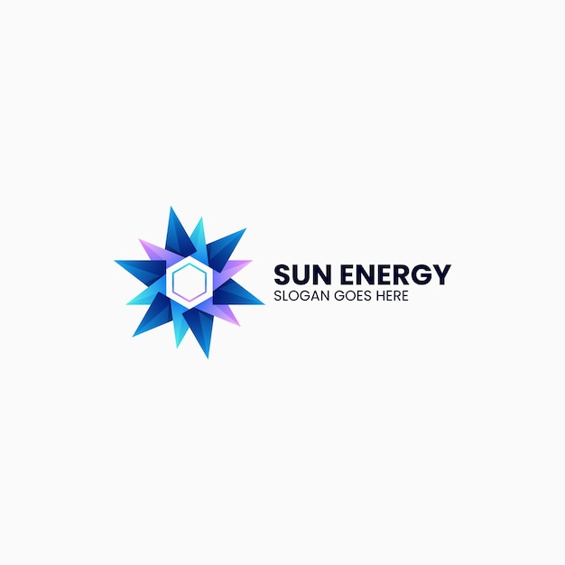 Vektor vektor-logo-illustration sun energy gradient bunten stil