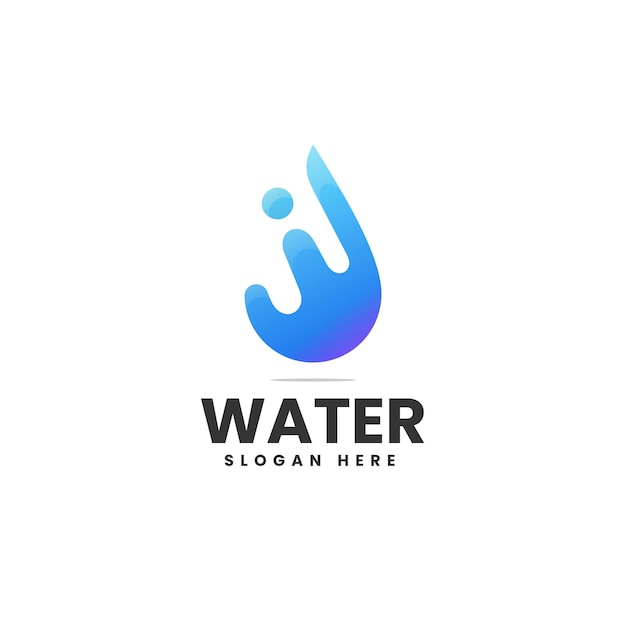 Vektor-Logo Illustration Wasser Farbverlauf bunten Stil