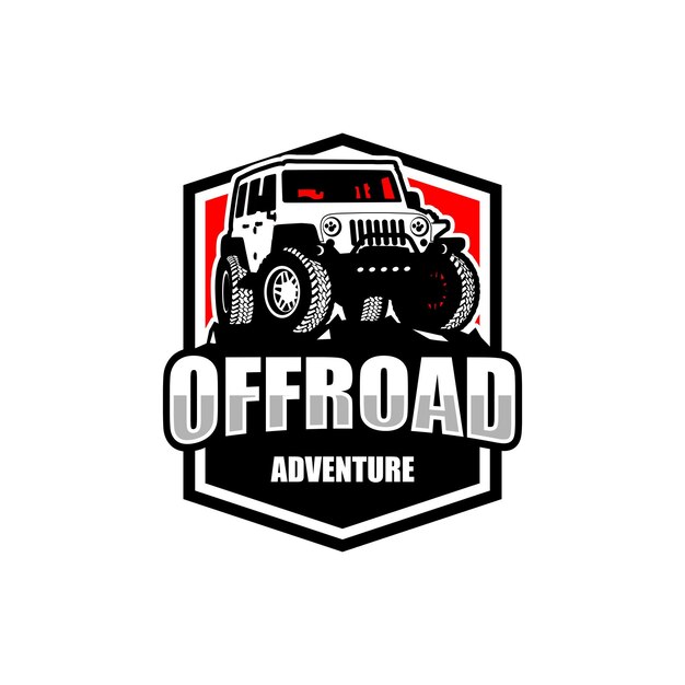 Vektor vektor-logo offroad-4x4-abenteuerfahrzeug