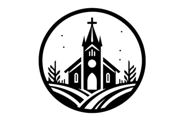 Vektor vektor-logo-symbol der kirche