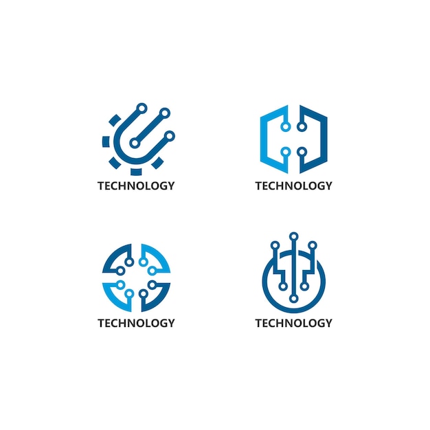 Vektor-Logo-Technologie-Konzept-Illustration