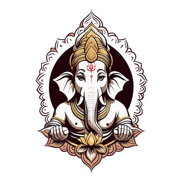 Vektor-lord ganpati-illustration für das ganesh chaturthi-fest in indien