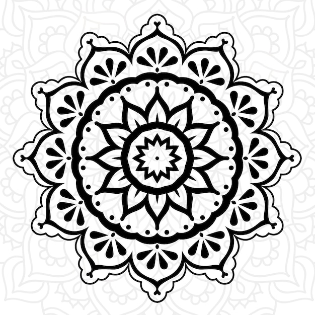 Vektor vektor-mandala-design für malvorlagen