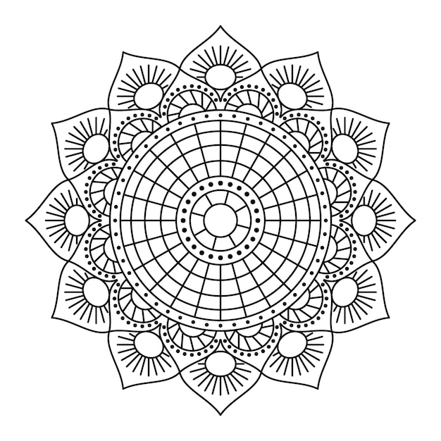 Vektor mandala linear design