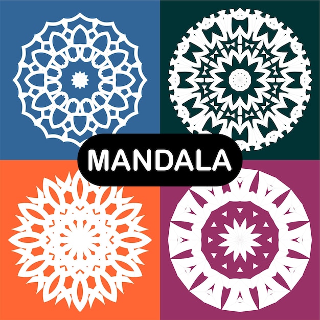 Vektor-Mandala-Set. Vorlagen für die Gestaltung