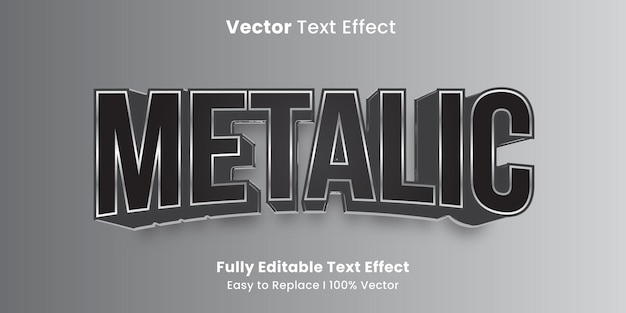 Vektor-metall-text-effekt