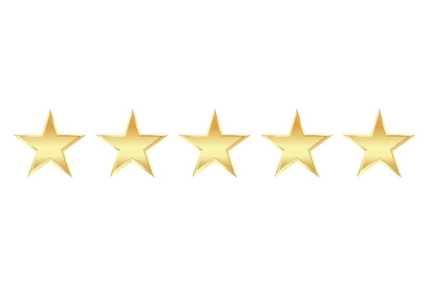 Vektor mit 5 goldenen Sternen