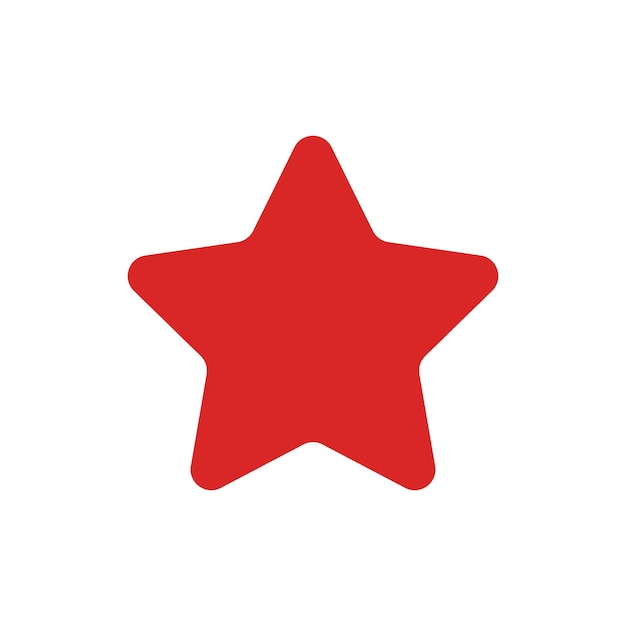 Vektor mit dem beliebtesten roten Stern-Symbol