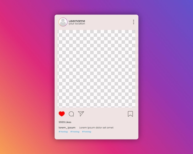Vektor vektor-mockup für instagram-postvorlagen
