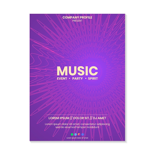 Vektor-Musik-Poster-Design-Vorlage