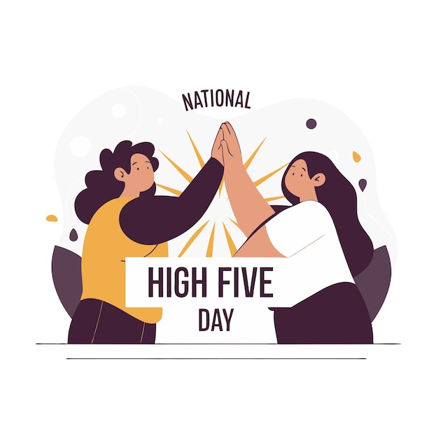 Vektor national high fünf tage gut für national high fünf tages feier flat design