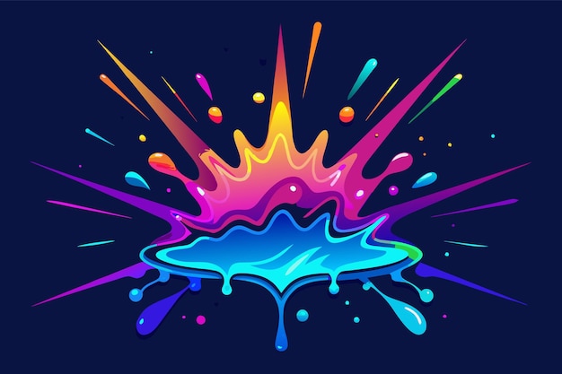 Vektor-neon-splash abstract