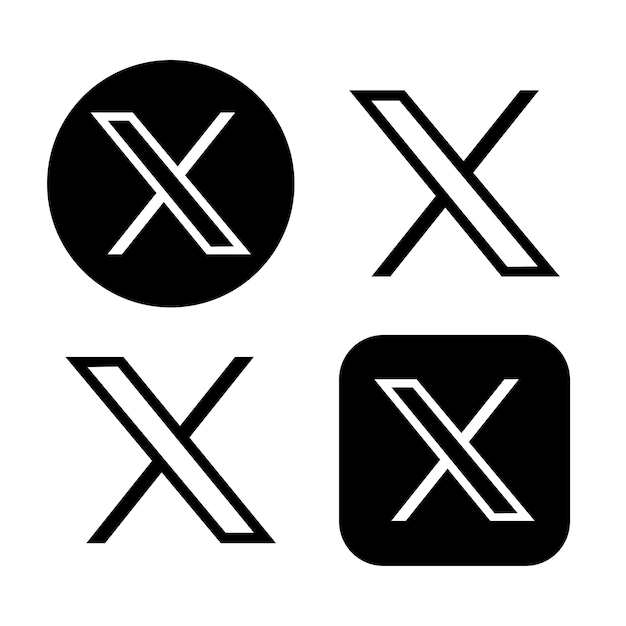 Vektor neues Twitter-Logo x Twitter x Logo Twitter mit schwarzem Kreis