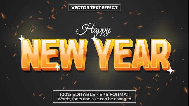 Vektor-Neujahrsgold-Text-Effekt
