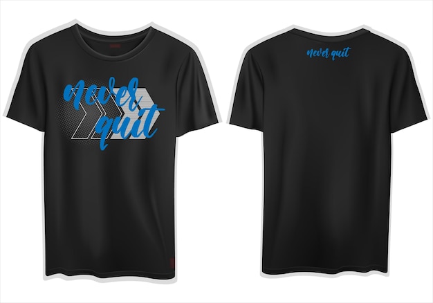 Vektor niemals beenden Text stilvolles T-Shirt-Design