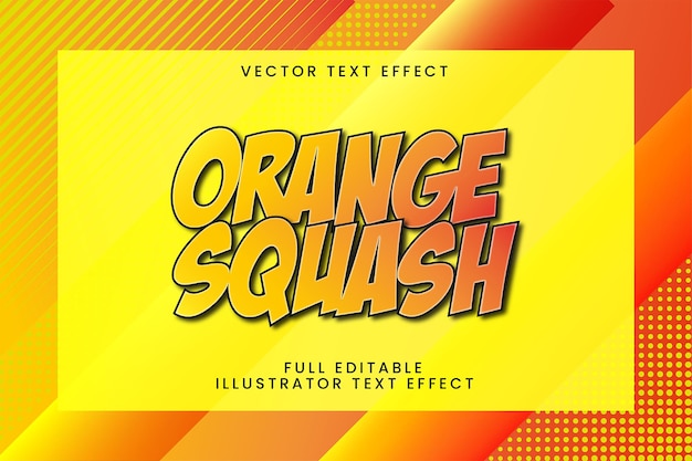 Vektor orange texteffekt editierbar