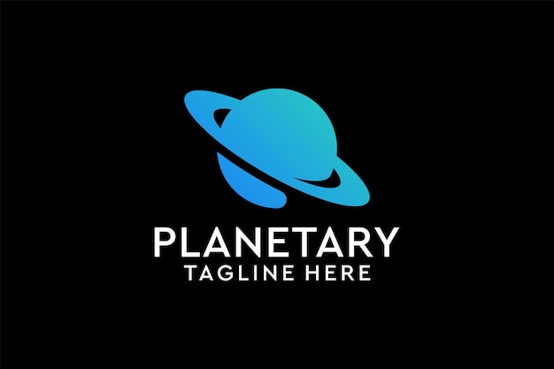 Vektor-planeten-satelliten-logo-design