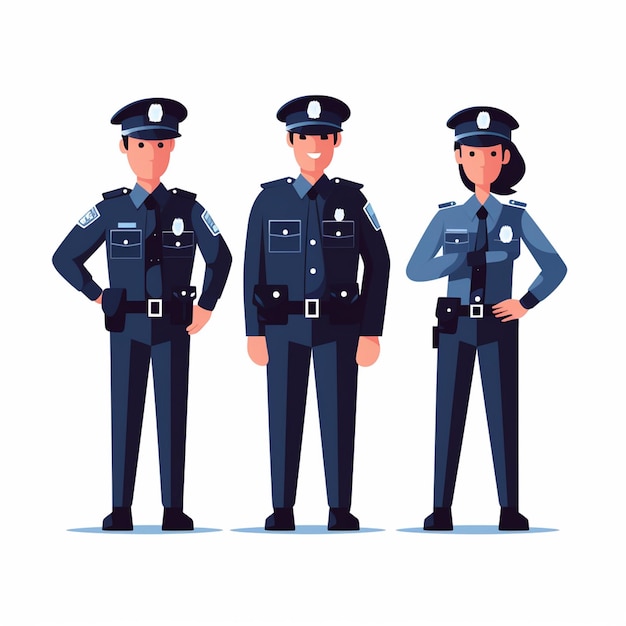 Vektor vektor polizist illustration polizist sicherheit strafverfolgung polizist uniform sheriff