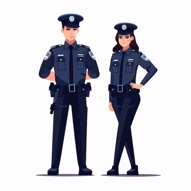 Vektor vektor polizist illustration polizist sicherheit strafverfolgung polizist uniform sheriff