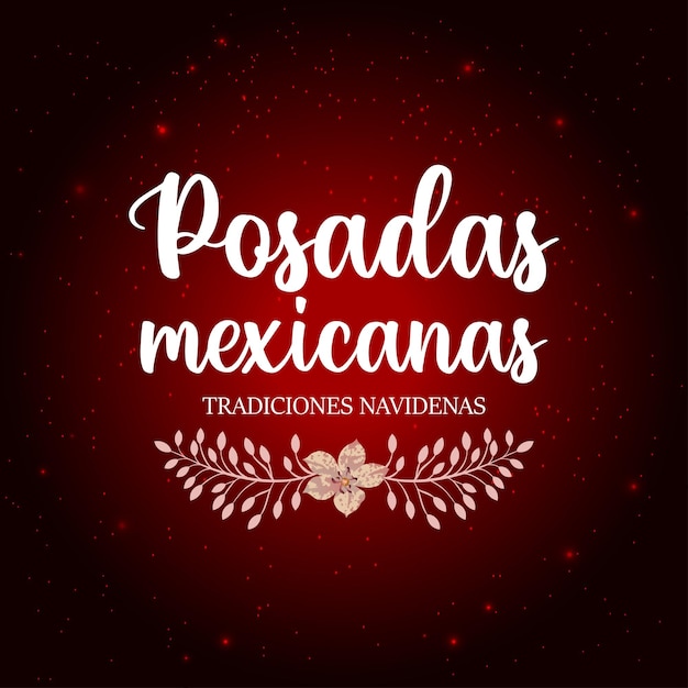 Vektor-posadas-mexicanas-vektorillustration feiertagsplakat