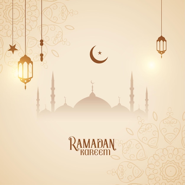 Vektor-Ramadan-Kareem-Saison-Festival-Grußdesign
