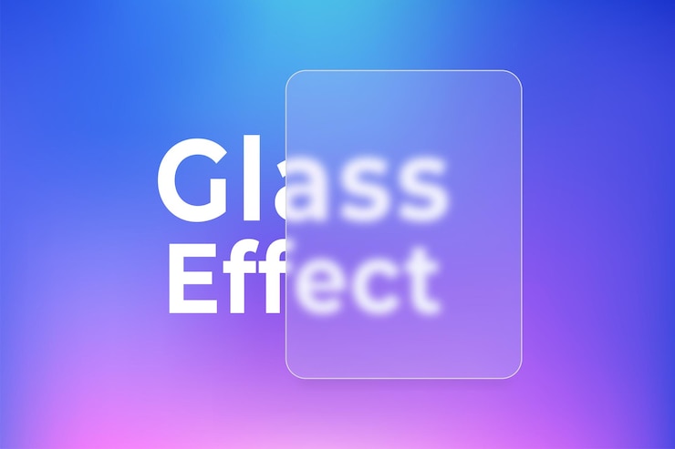 Vektor vektor-realistischer glasmorphismus-gradient-effekt-hintergrund