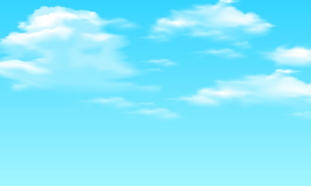 Vektor-realistisches Hintergrunddesign mit blauem Himmel